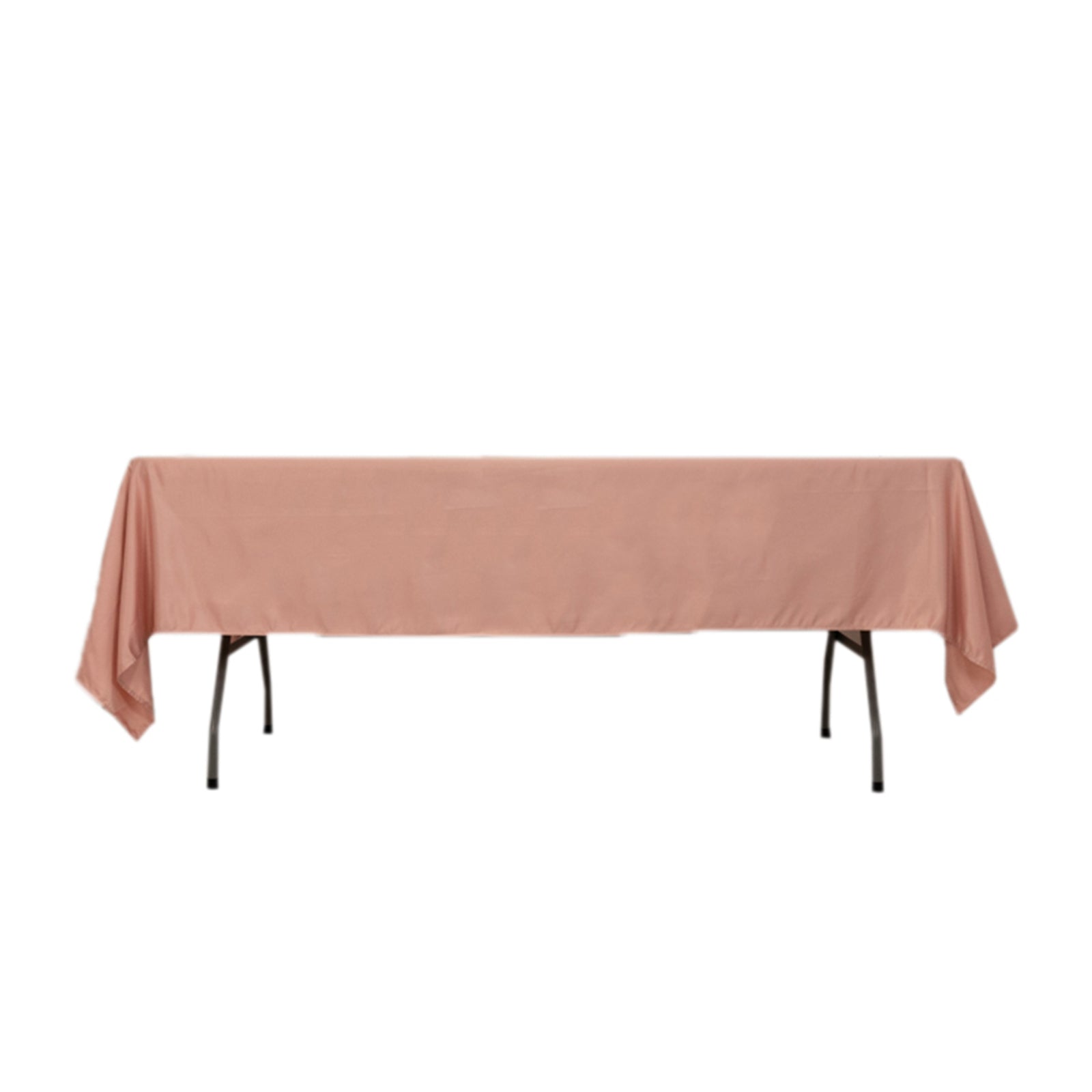Lamour Satin 60"x102" Rectangle Tablecloth Dusty Rose - Durable & Silky Soft Feel Table Cover