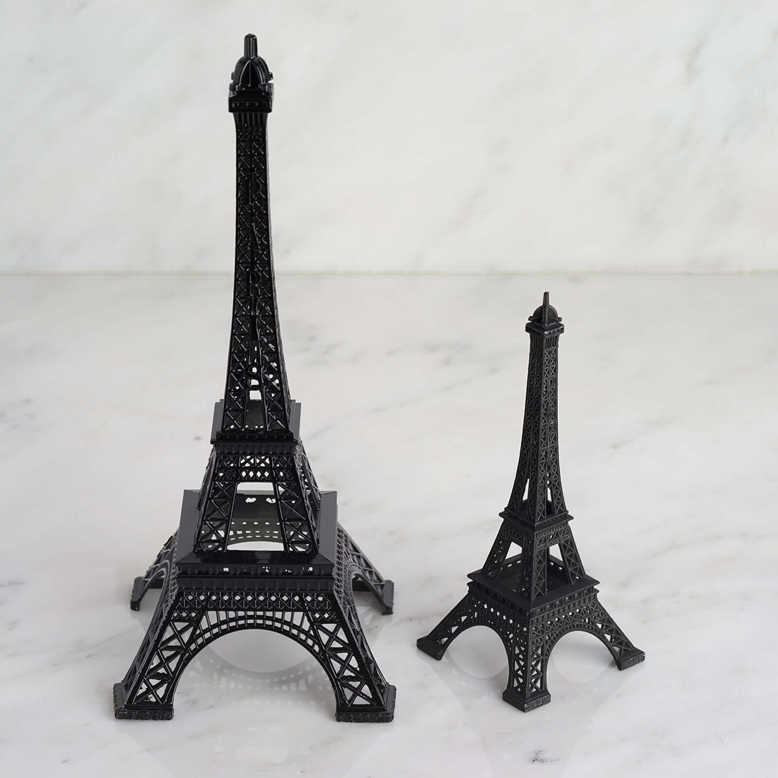 Eiffel Tower Table Centerpiece Metal Black - Stylish Decorative Cake Topper for Parties & Gatherings 10"