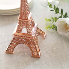Eiffel Tower Table Centerpiece Metal Rose Gold - Stylish Decorative Cake Topper for Parties & Gatherings 10"
