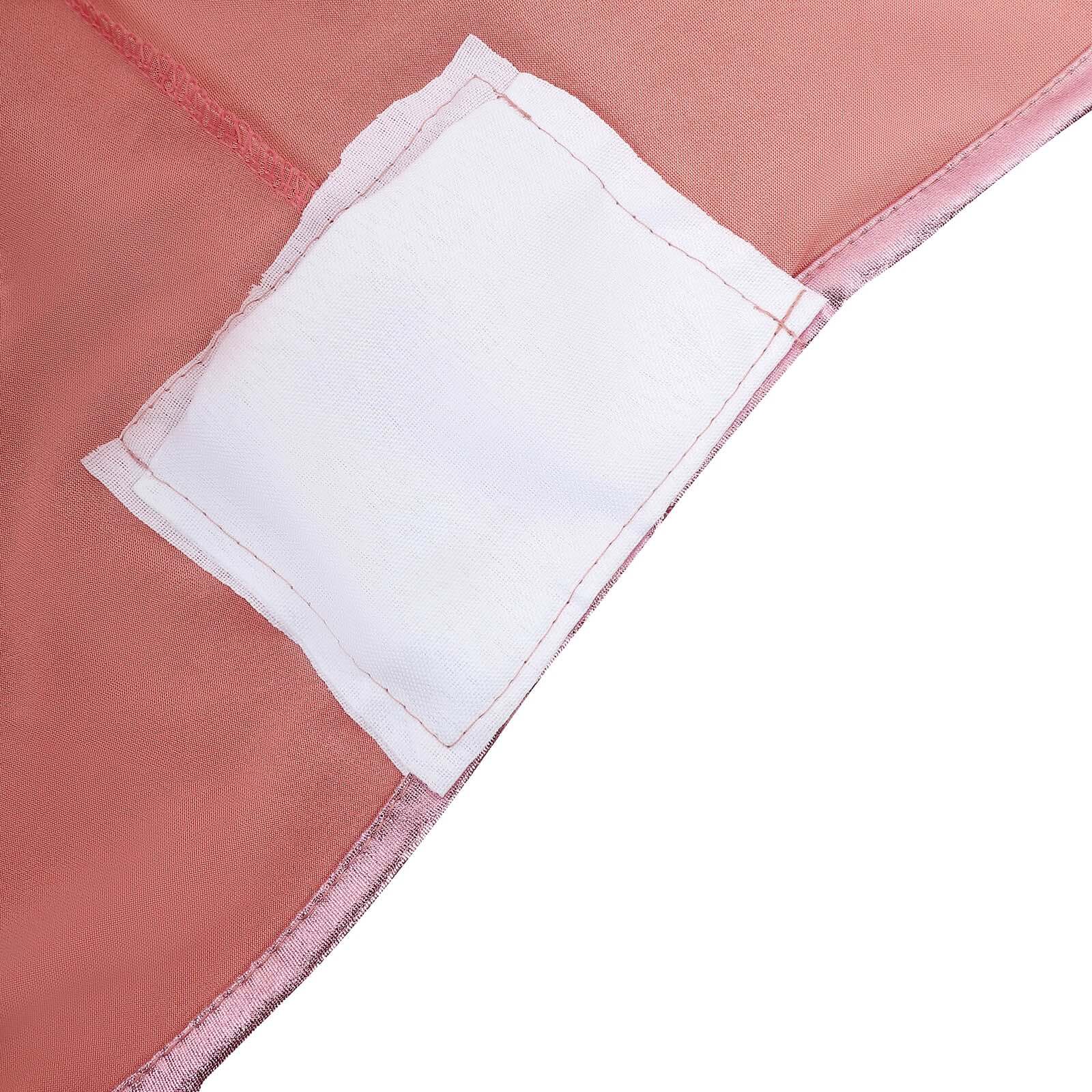 Stretch Spandex 72"x30" Rectangle Tablecloth Metallic Rose Gold - Form-Fitting Table Cover