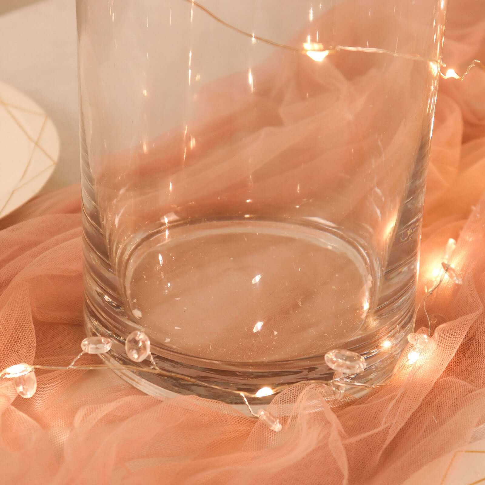 2-Pack Glass Flower Vases Cylinder Design Heavy Duty Clear - Stylish Centerpieces for Weddings 40"