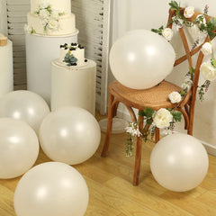 10 Pack White Biodegradable Balloons, 18" Thickened Extra Strong Eco-friendly Latex Helium Party Balloons
