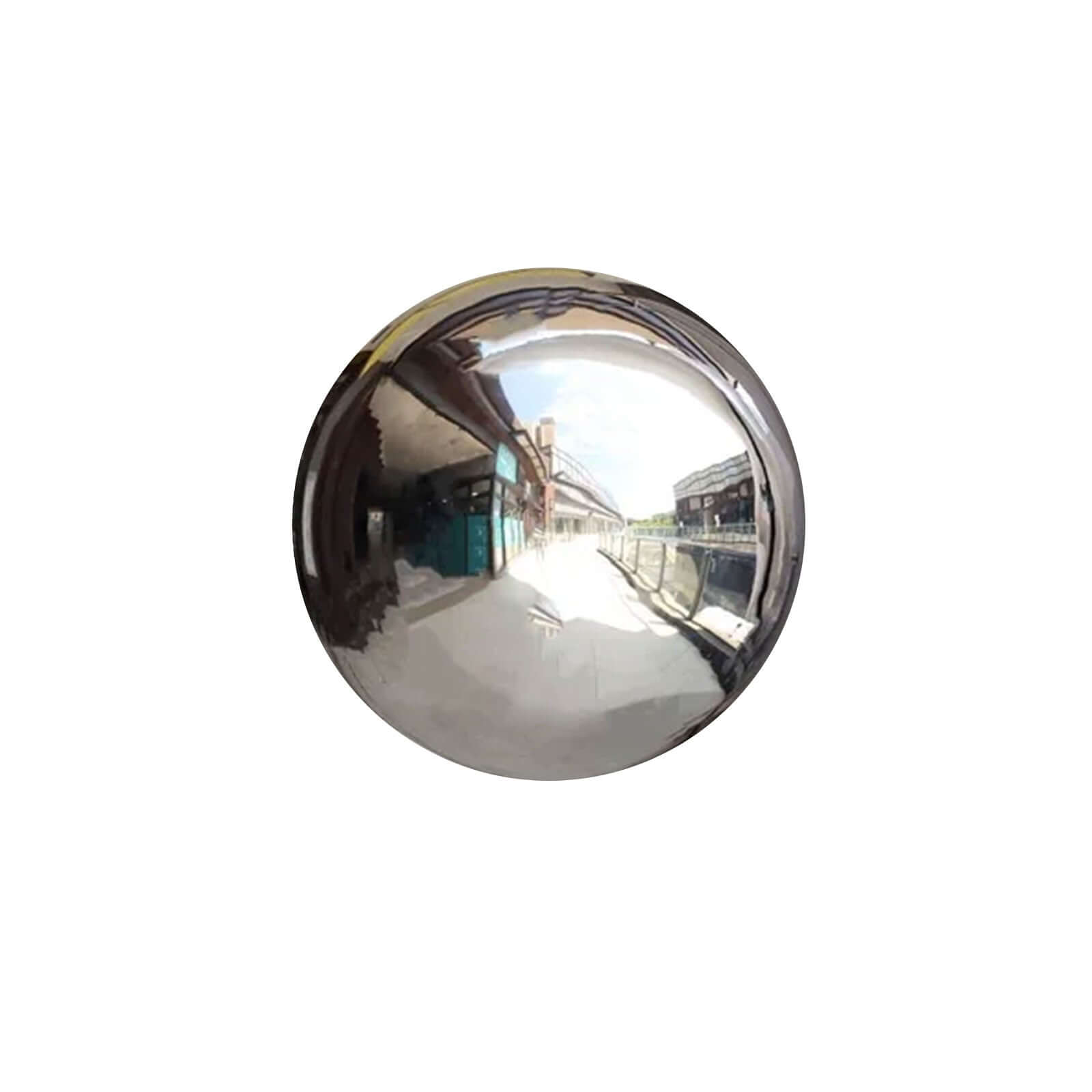 2-Pack Gazing Globe Mirror Ball Reflective Hollow Stainless Steel Silver Spheres - Decorative Outdoor Garden Display 12"