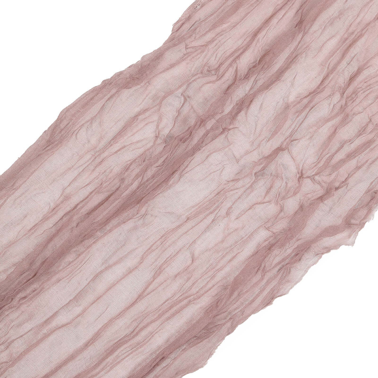 5 Pack Cheesecloth Gauze 16"x88" Chair Sashes Dusty Rose - Stylish Boho Decor for Weddings & Gatherings