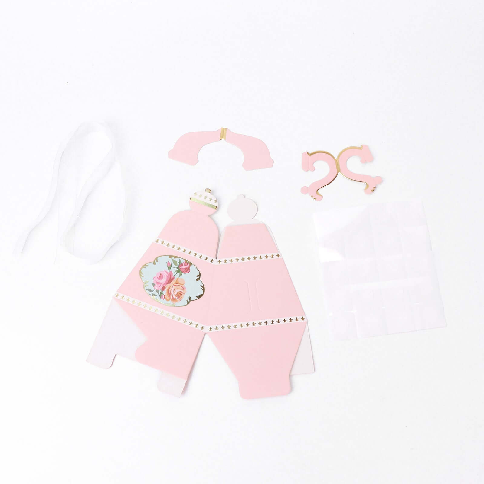 25 Pack 4" Dusty Rose Mini Teapot Favor Boxes, Vintage Rose Gift Boxes with Ribbons