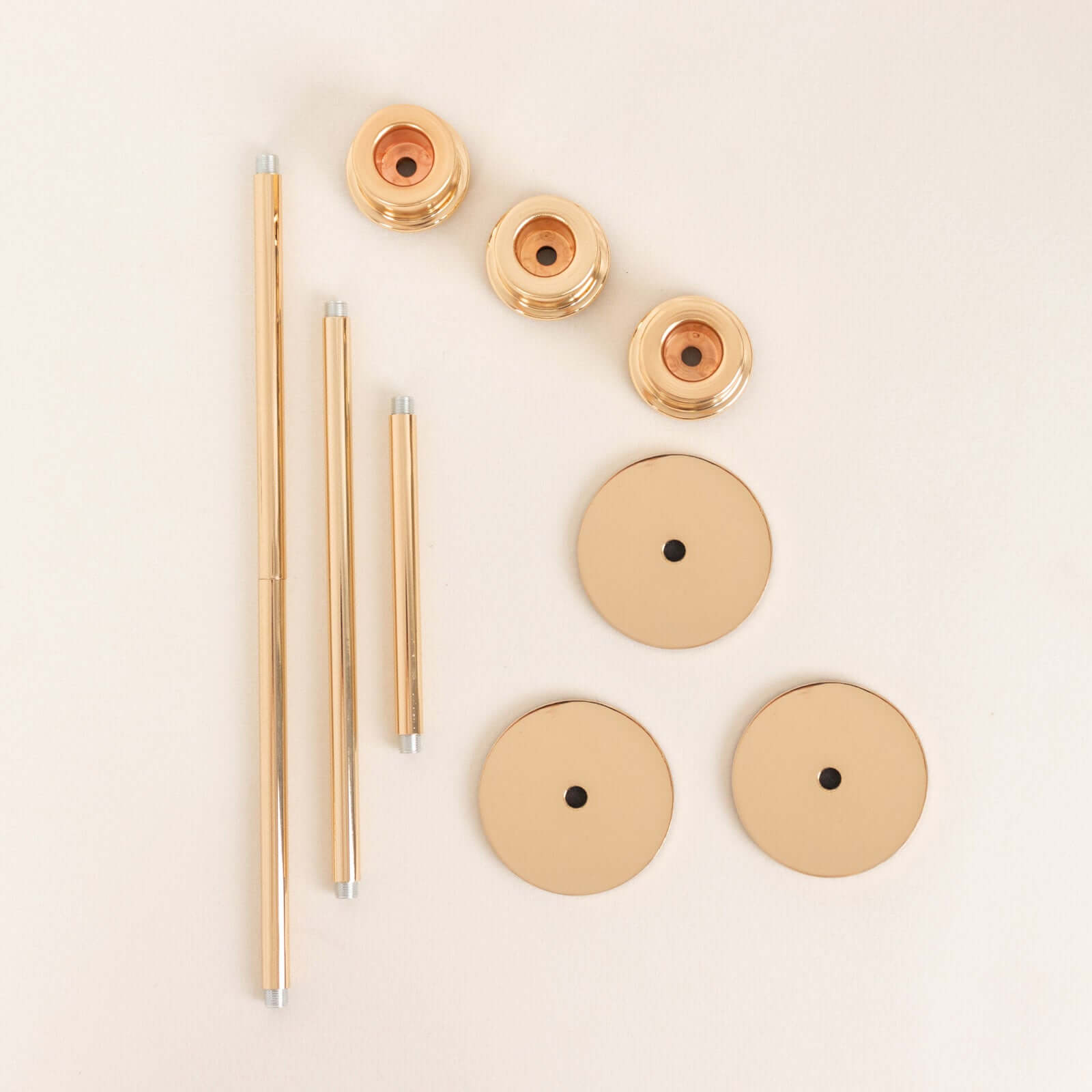 Set of 3 Tall Gold Metal Taper Candlestick Holders, Clear Glass Hurricane Candle Stands With Chimney Candle Shades 16", 20", 24"