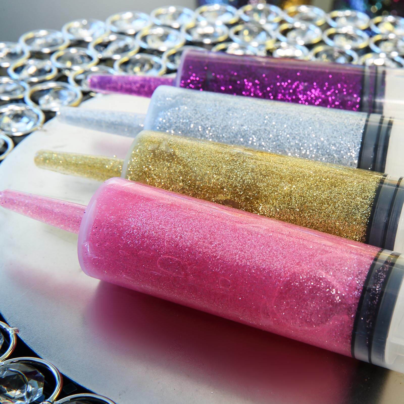 Metallic Glitter Glue Rose Gold - Washable Nontoxic Art Glue for Fun DIY Projects Scrapbooking & Party Decor 4 oz Bottle