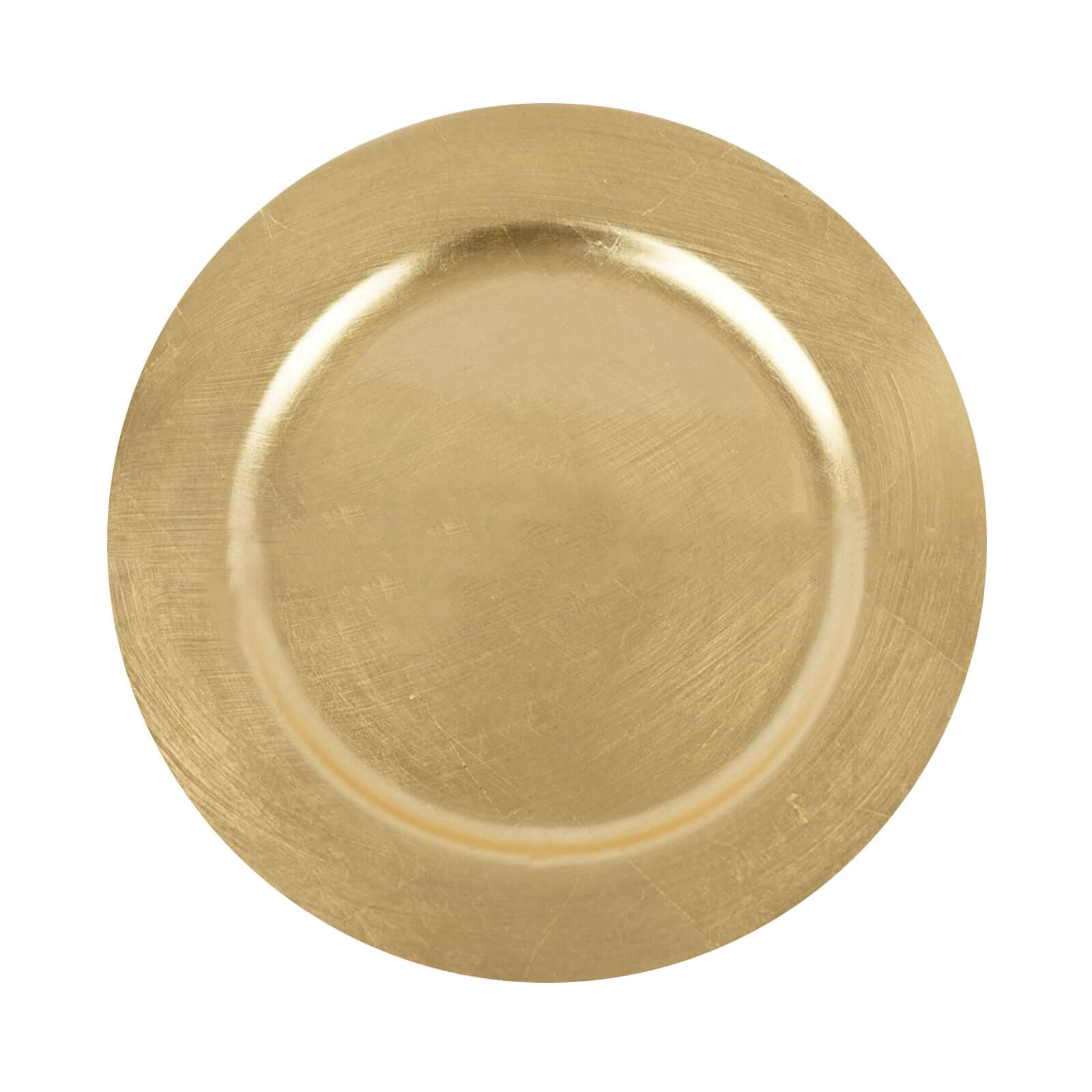 6-Pack Acrylic Round Charger Plates 13" in Metallic Gold, Dinner Party Decor Charger Tableware