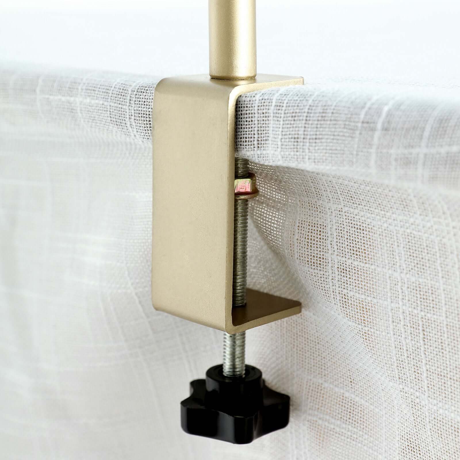 Over The Table Metal Rod Stand with Clamps Gold for Exquisite Event Setup & Decor 42"