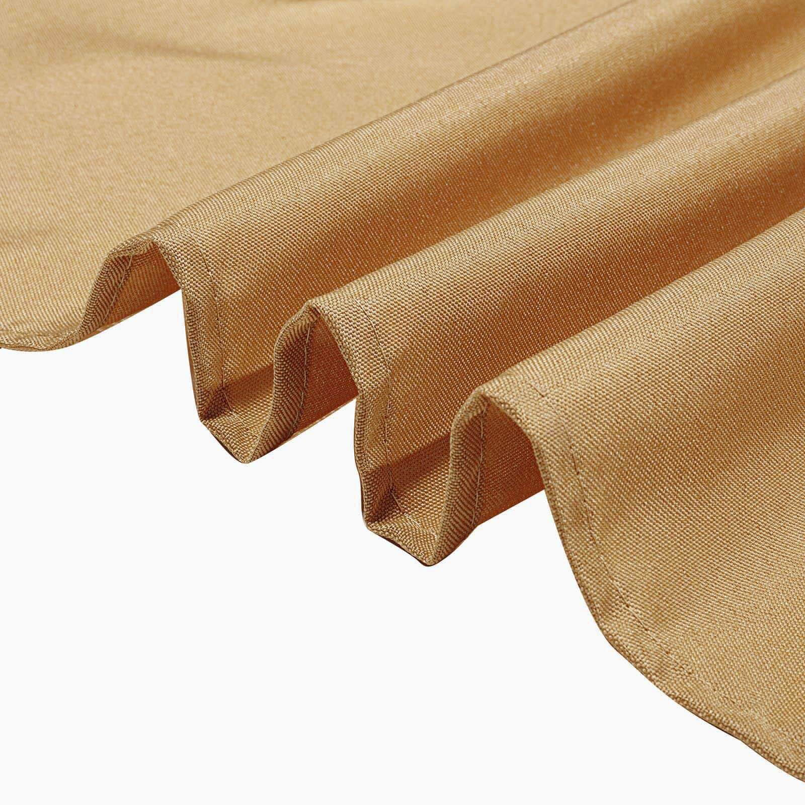 Polyester 70"x70" Table Overlay Square Tablecloth Gold - Wrinkle-Resistant & Durable Table Cover