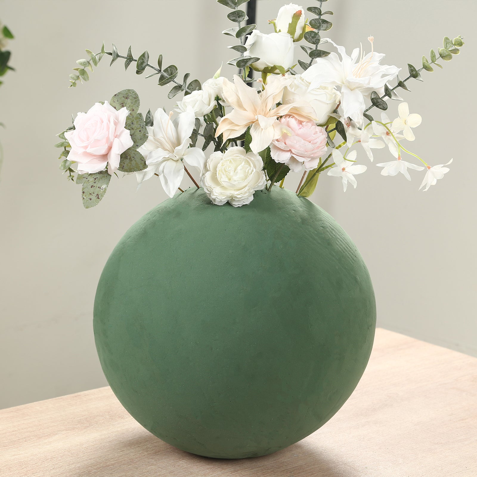 14" Green DIY Flower Arrangements Craft Foam Ball, Smooth Floral Foam Ball