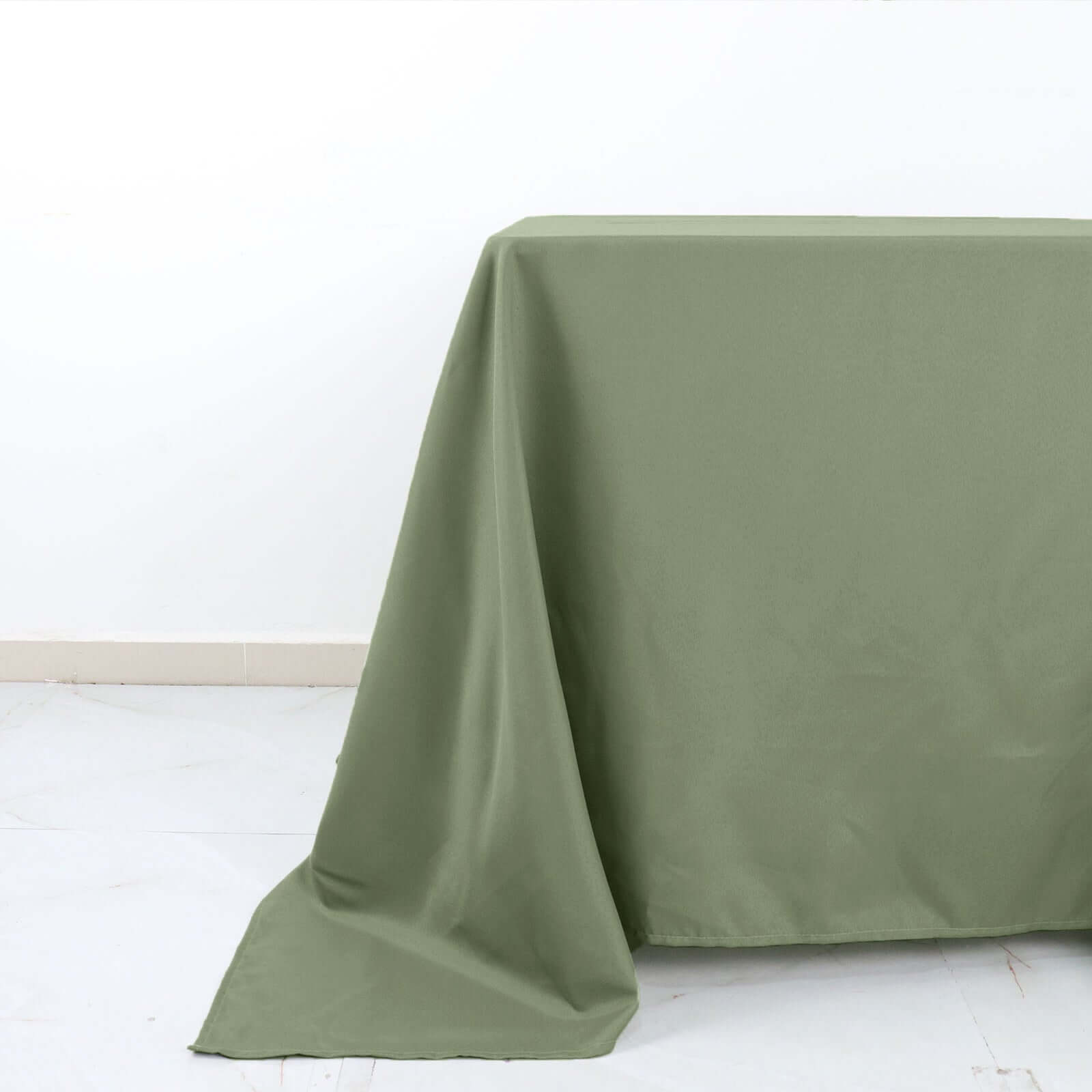 Polyester Square 90"x90" Tablecloth Dusty Sage Green - Wrinkle-Resistant & Durable Table Cover