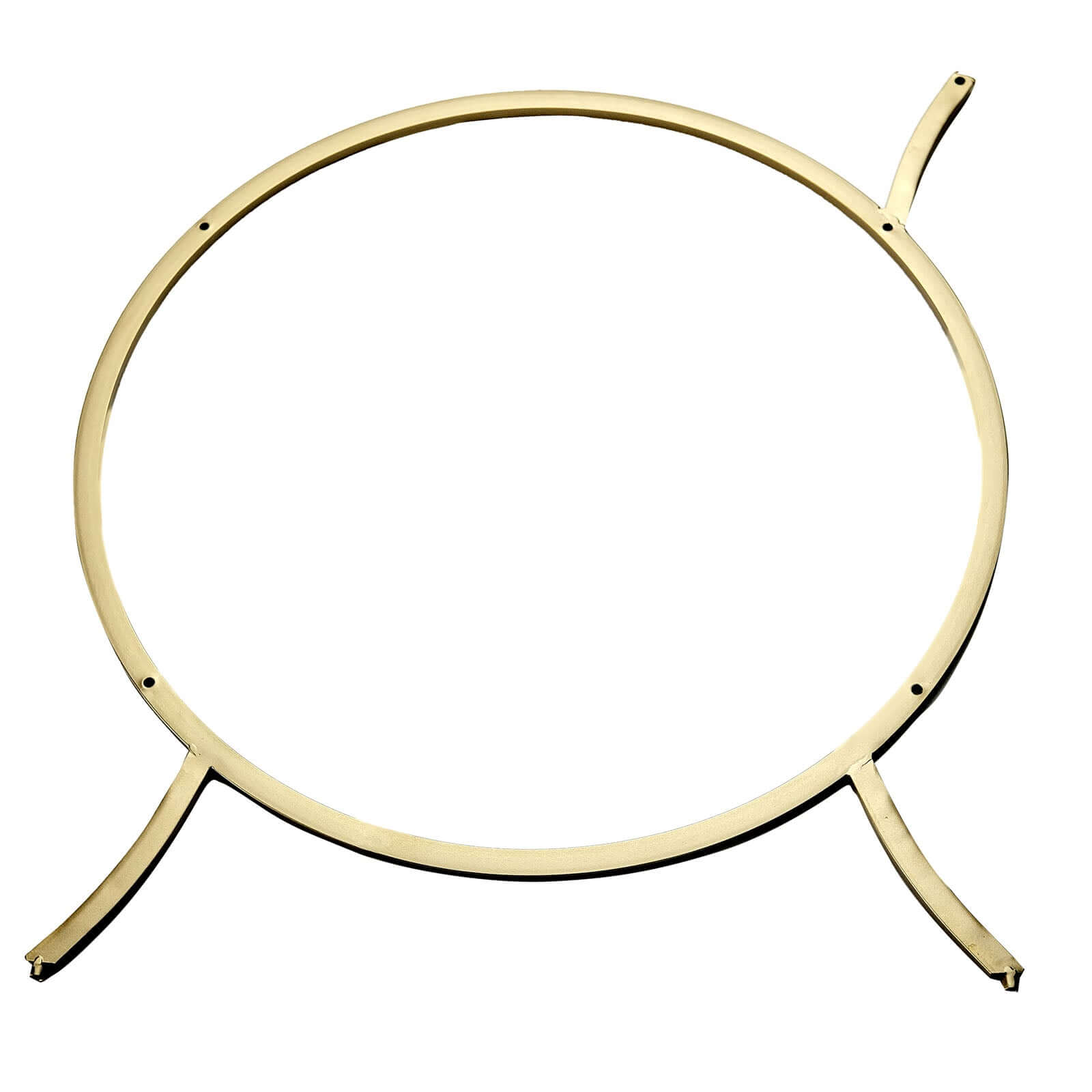 Gold Metal Bar Cart with Mirror Serving Tray 2-Tier - Round Teacart Island Trolley for Events 2.5ft