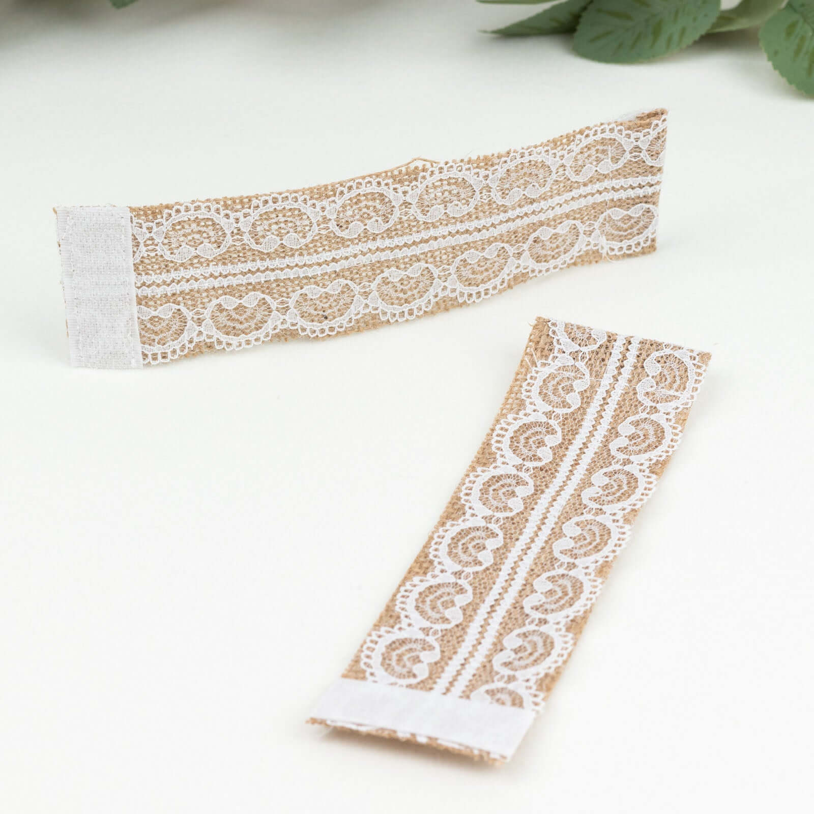 6 Pack Rustic Boho Chic Burlap and Lace Napkin Rings, Farmhouse Style Jute Serviette Buckles Holder