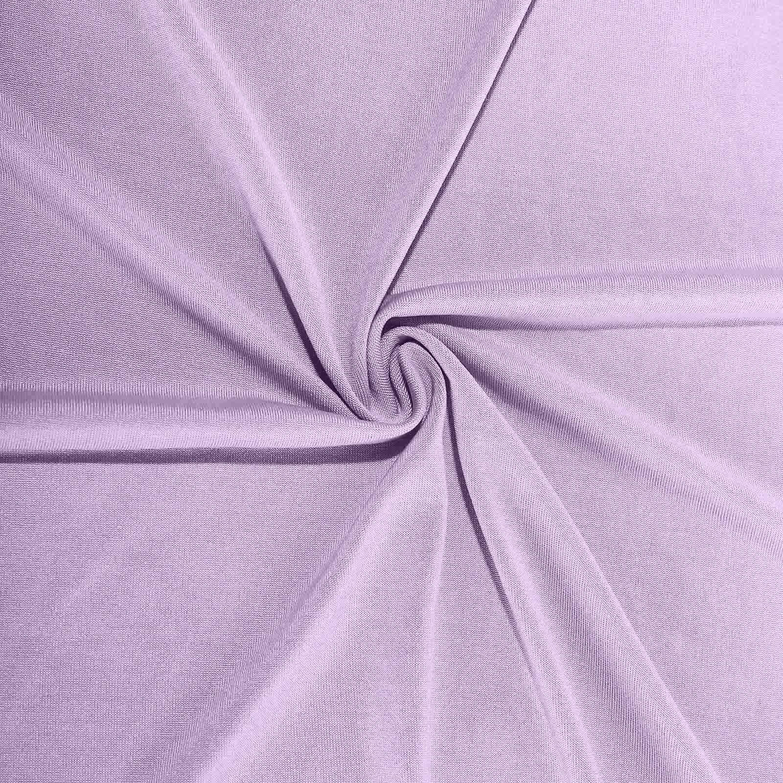 Spandex 30" Round Cocktail Table Cover Lavender Lilac - Easy to Maintain Stretch Fitted Highboy Tablecloth
