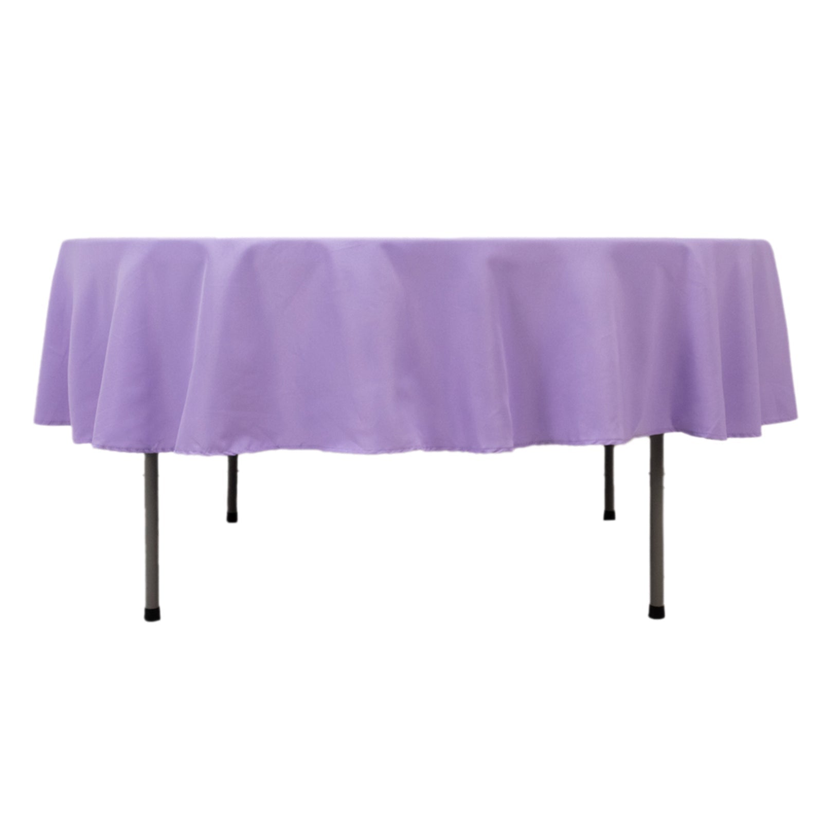 Premium Polyester 90" Round Tablecloth Lavender Lilac - Stain and Wrinkle-Resistant Design with 220GSM Thickness Table Cover