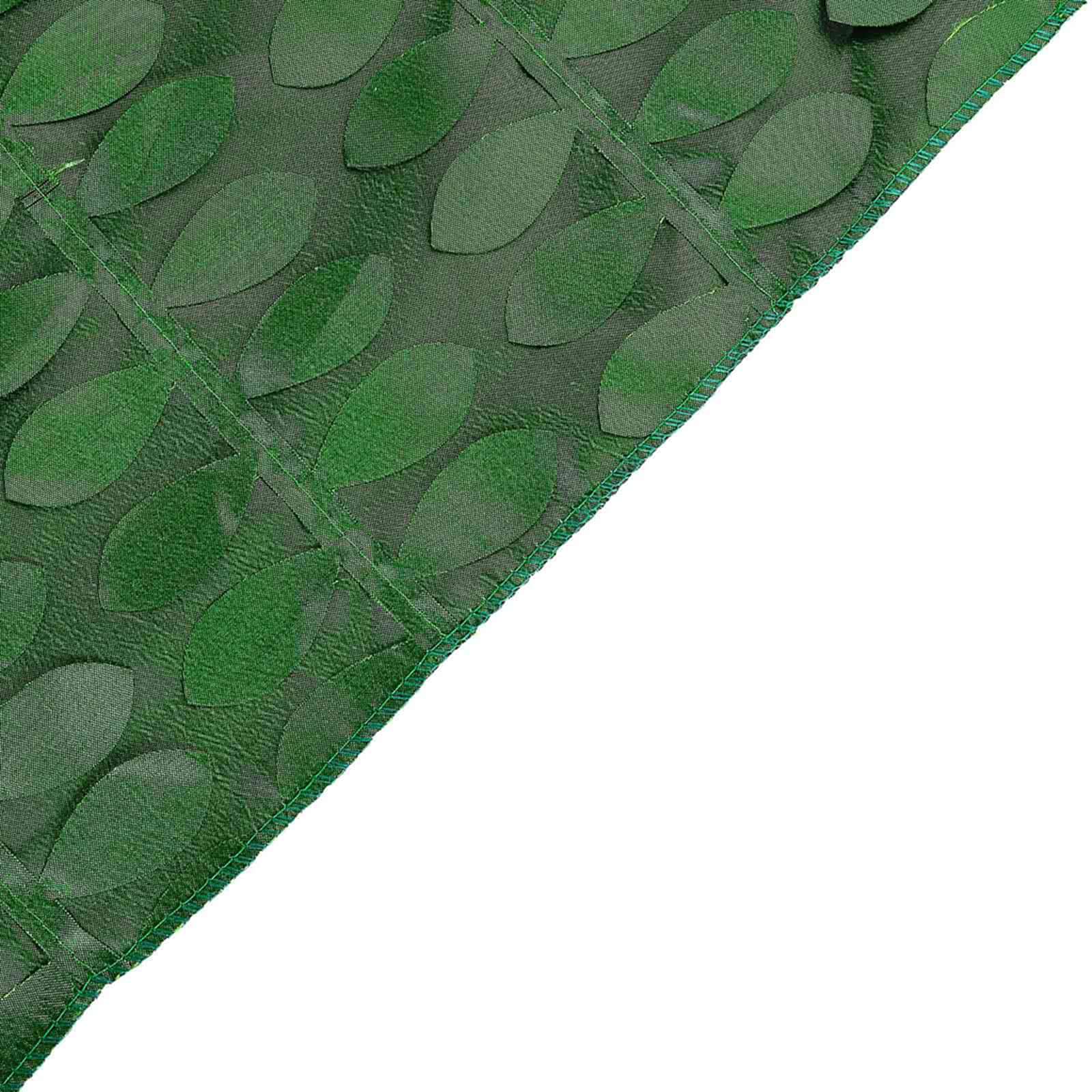 Taffeta 90"x90" Table Overlay Square Tablecloth Green - Leaf Petal Design for Stylish Celebrations