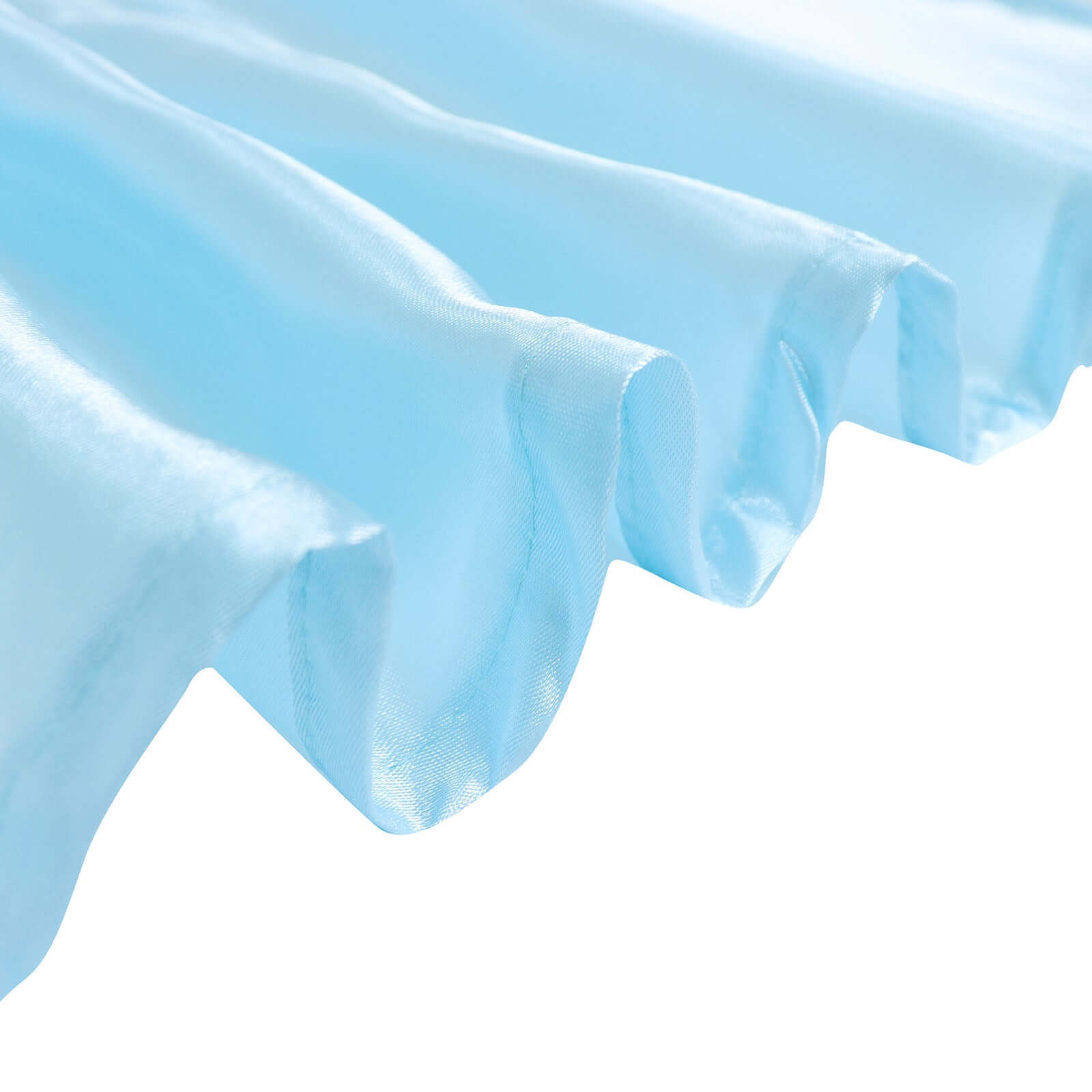 Satin Rectangular 60"x102" Tablecloth Light Blue - Smooth and Lustrous Table Cover