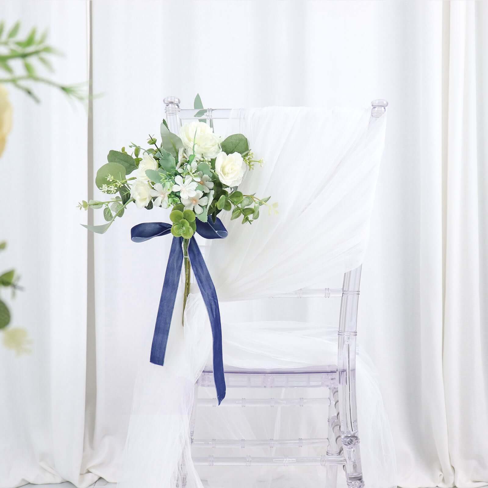 10 Yards Navy Blue 1" Velvet Single Faced Ribbon Spool, DIY Craft Supplies, Velvet and Nylon Ribbon Roll