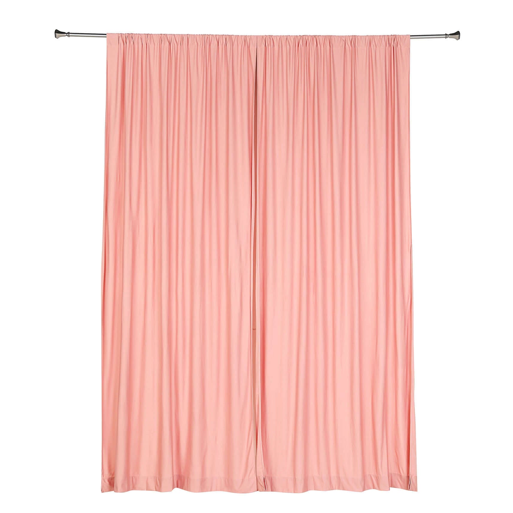 2 Pack Dusty Rose Scuba Polyester Event Curtain Drapes, Durable Flame Resistant Backdrop Event Panels Wrinkle Free with Rod Pockets - 10ftx10ft