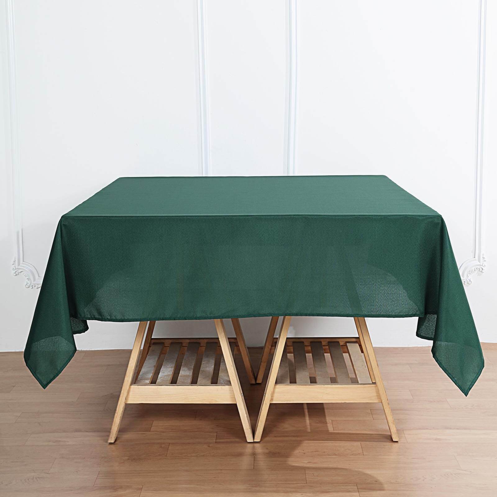 Polyester Square 70"x70" Tablecloth Hunter Emerald Green - Wrinkle-Resistant & Durable Table Cover