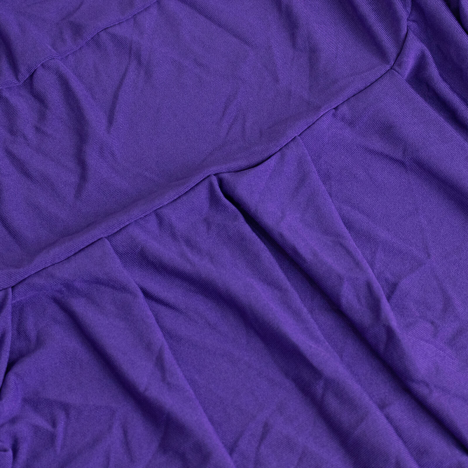 Spandex Chair Cover with Ruffle Pleated Skirt for Banquet Chairs Purple - 1-Piece Stretch Fitted Slipcover