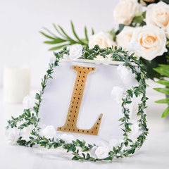 Decorative Rhinestone Alphabet "L" Letter Stickers, Glitter Adhesive Craft Letters Gold DIY Sparkle Embellishments 6"