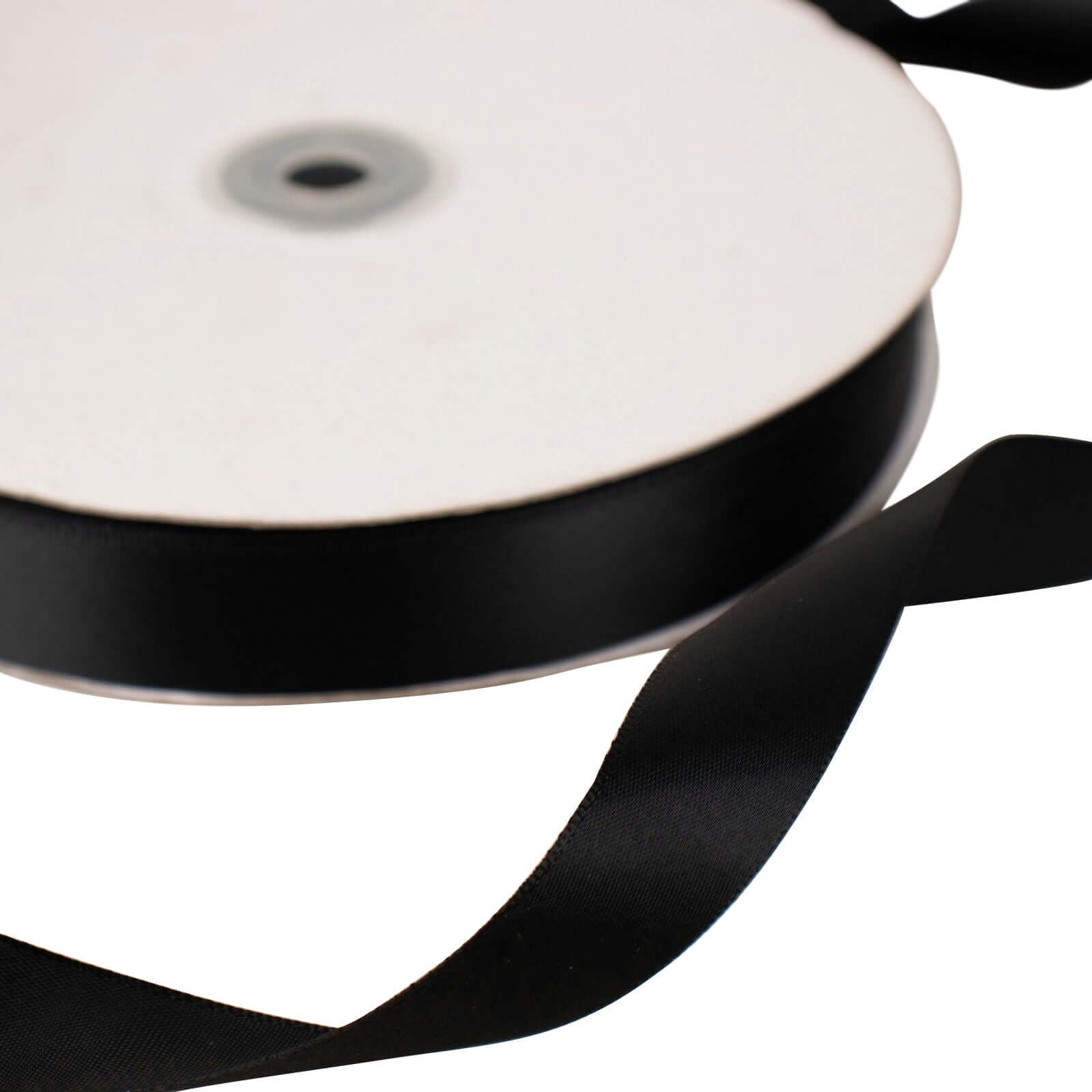 100 Yards 7/8" Black Single Face Decorative Satin Ribbon