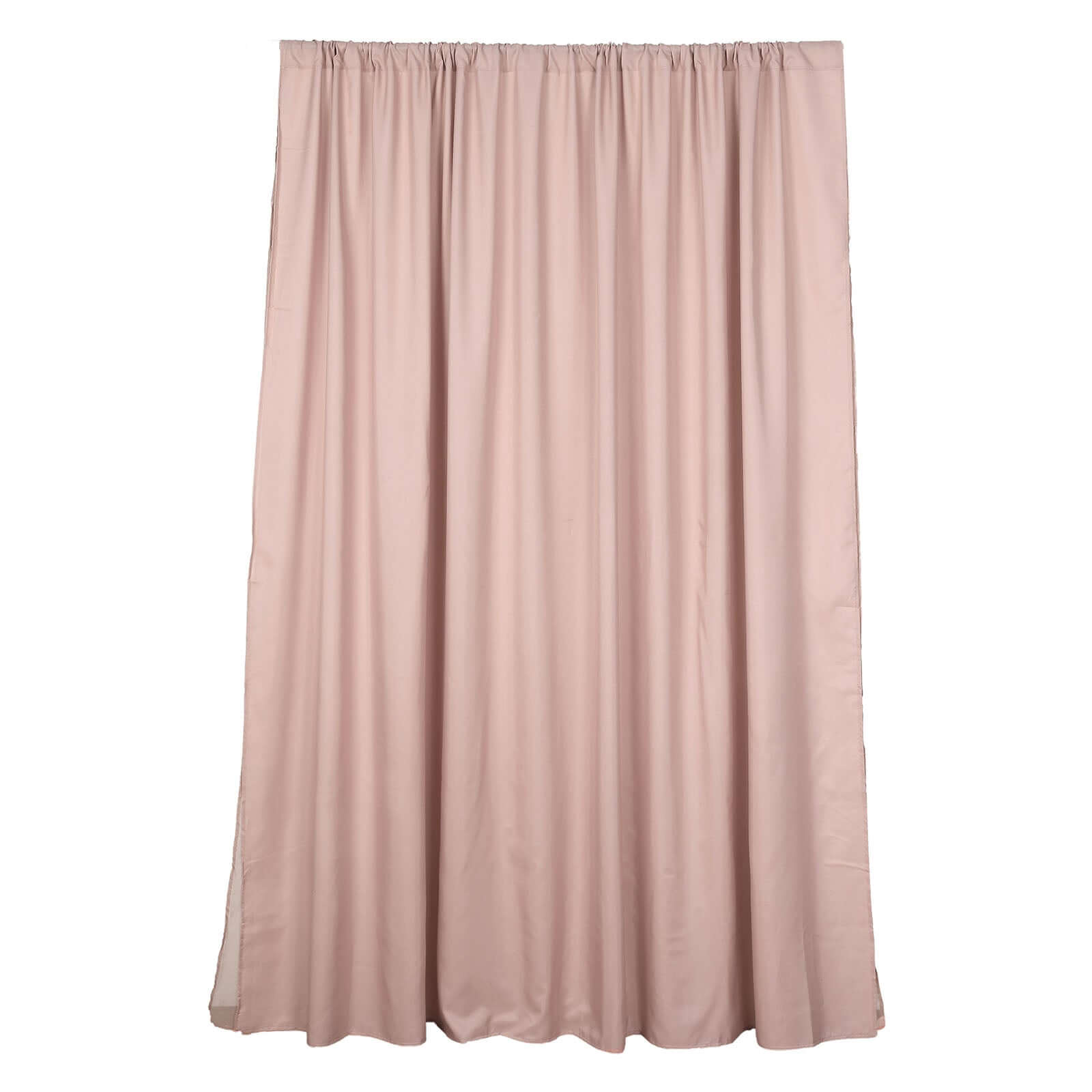 Dusty Rose Chiffon Polyester Event Curtain Drapes, Dual Layer Divider Backdrop Curtain Panels with Rod Pockets - 10ftx10ft
