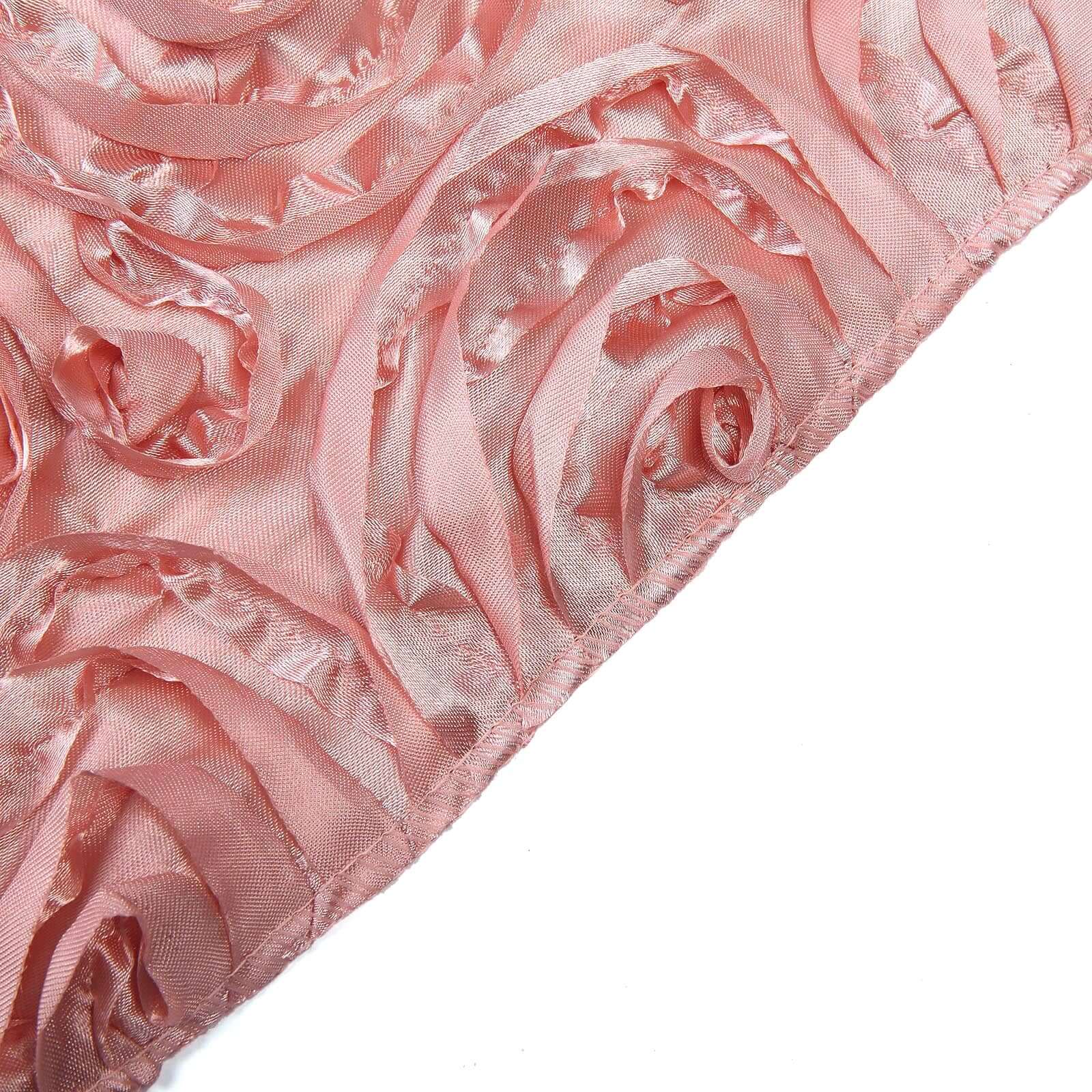 Rosette Satin 14"x108" Table Runner Dusty Rose - Grandiose Design