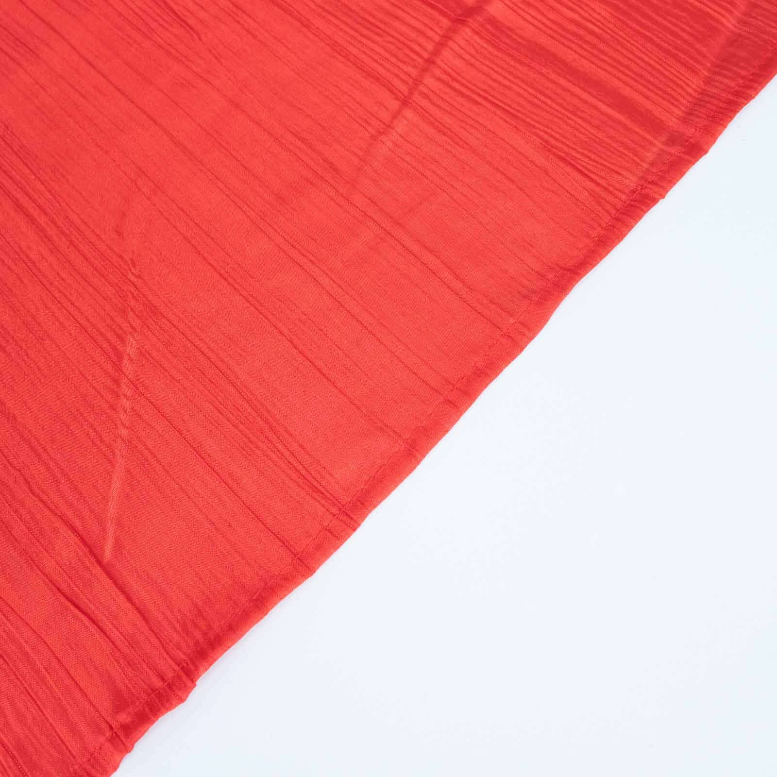 5 Pack Taffeta 20"x20" Napkins Red - Accordion Crinkle Dinner Napkins