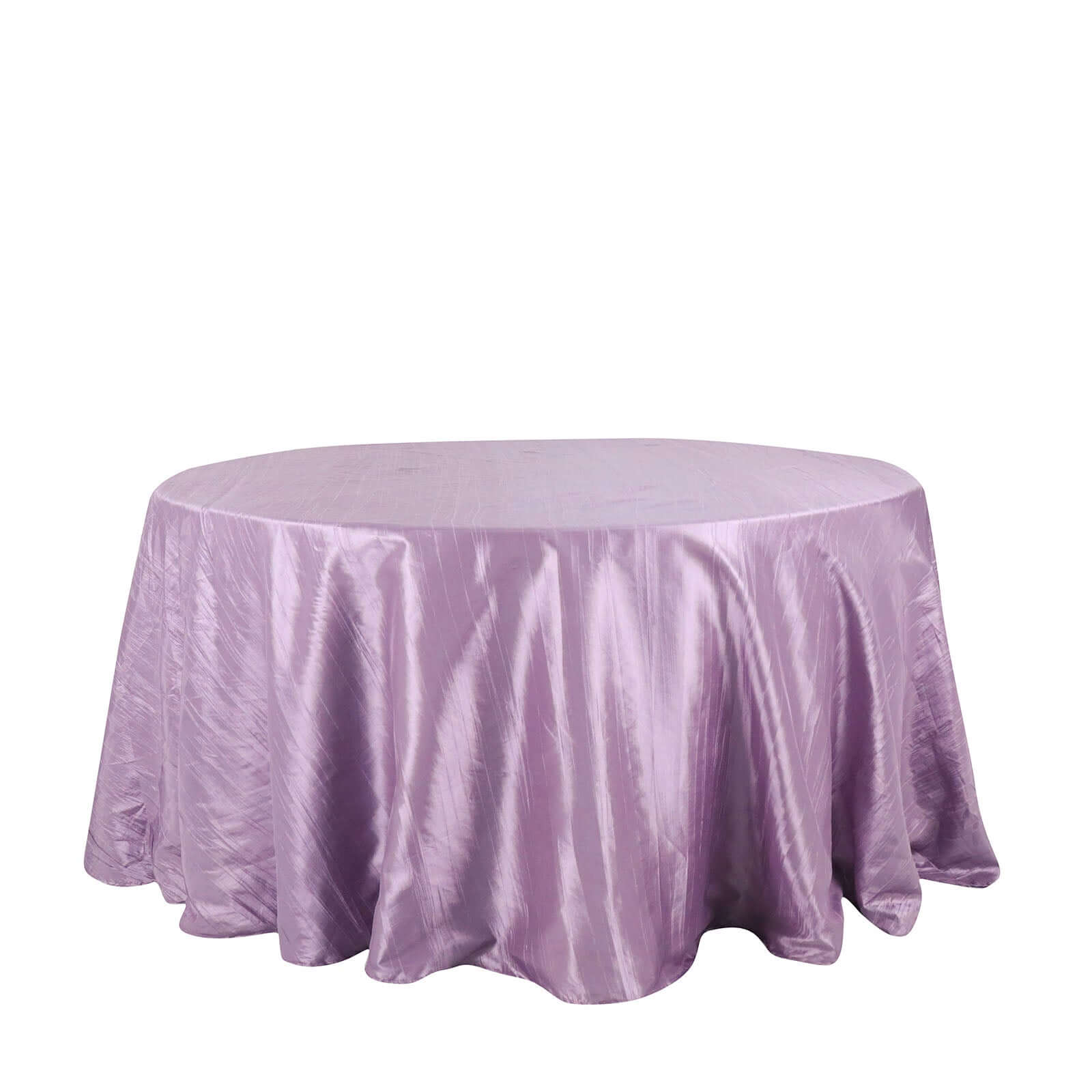 Taffeta 132" Round Tablecloth Violet Amethyst - Seamless Accordion Crinkle Table Cover