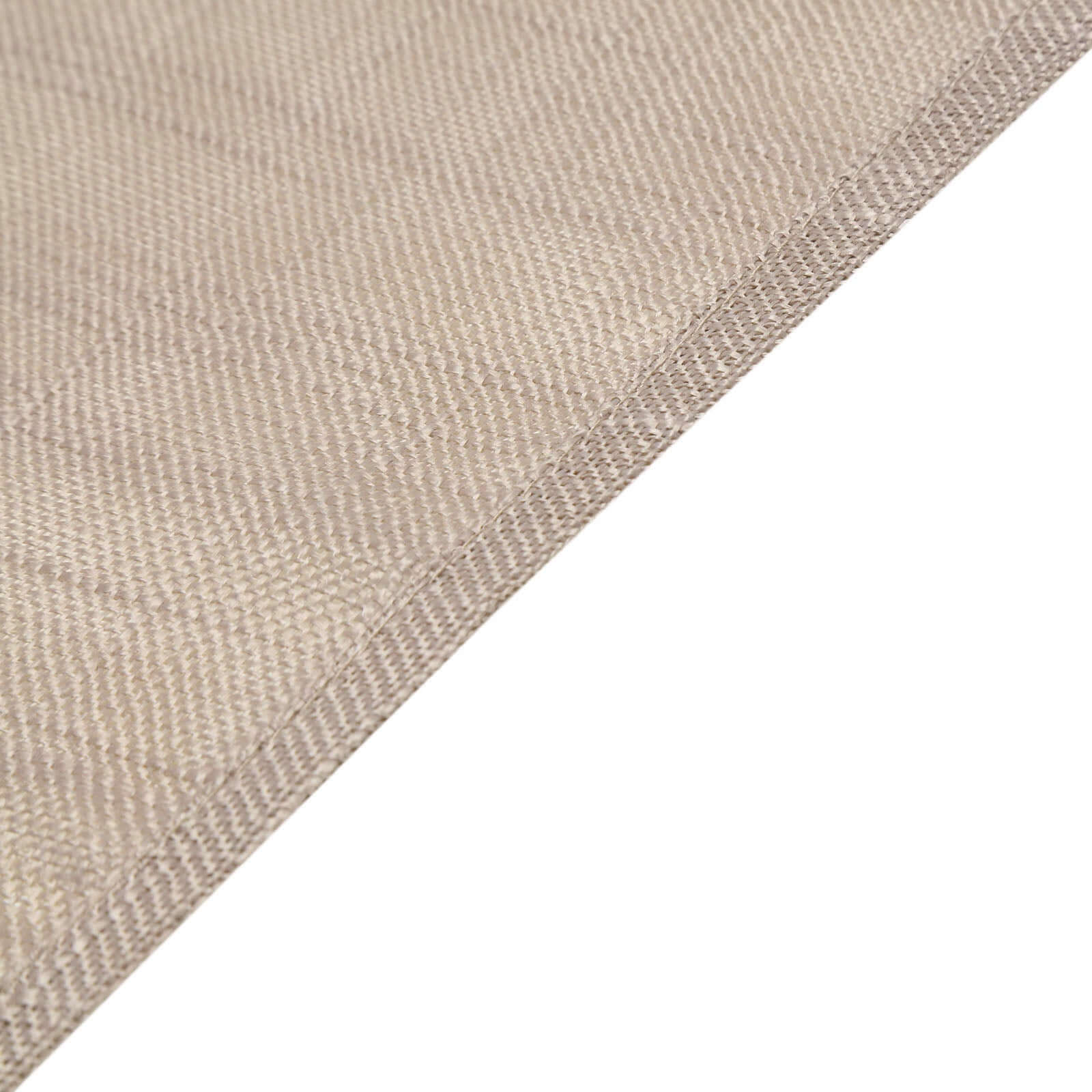 Faux Linen 12"x108" Table Runner Taupe - Slubby Textured & Wrinkle Resistant Table Decor