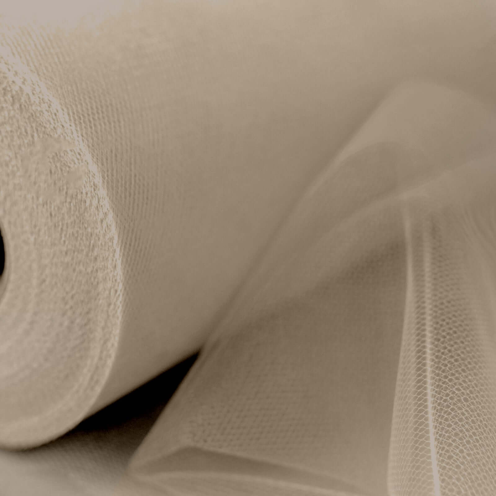12"x100 Yards Taupe Tulle Fabric Bolt, Sheer Fabric Spool Roll For Crafts