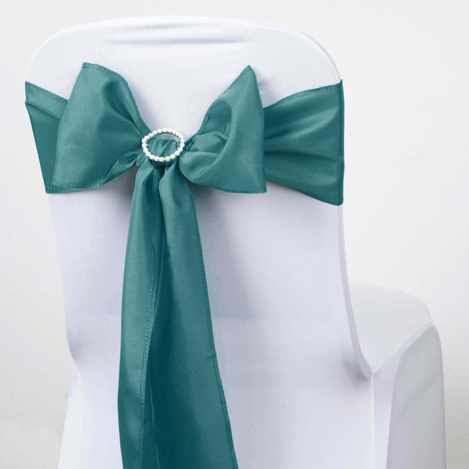 5 Pack Polyester Chair Sashes Turquoise 6"x108"