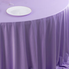 Scuba Round 132" Tablecloth Lavender Lilac - Wrinkle Free & Stain Resistant Seamless Table Cover