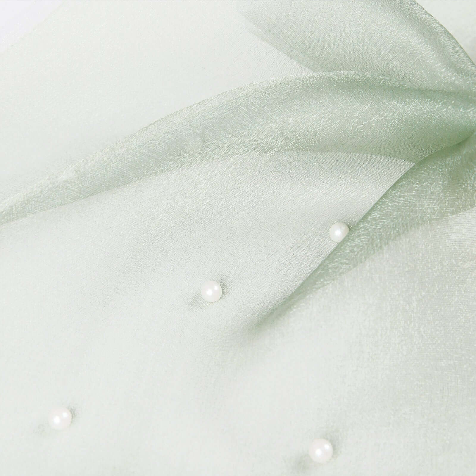 12"x10yd Sage Green Sheer Chiffon Fabric Bolt, DIY Voile Drapery Fabric