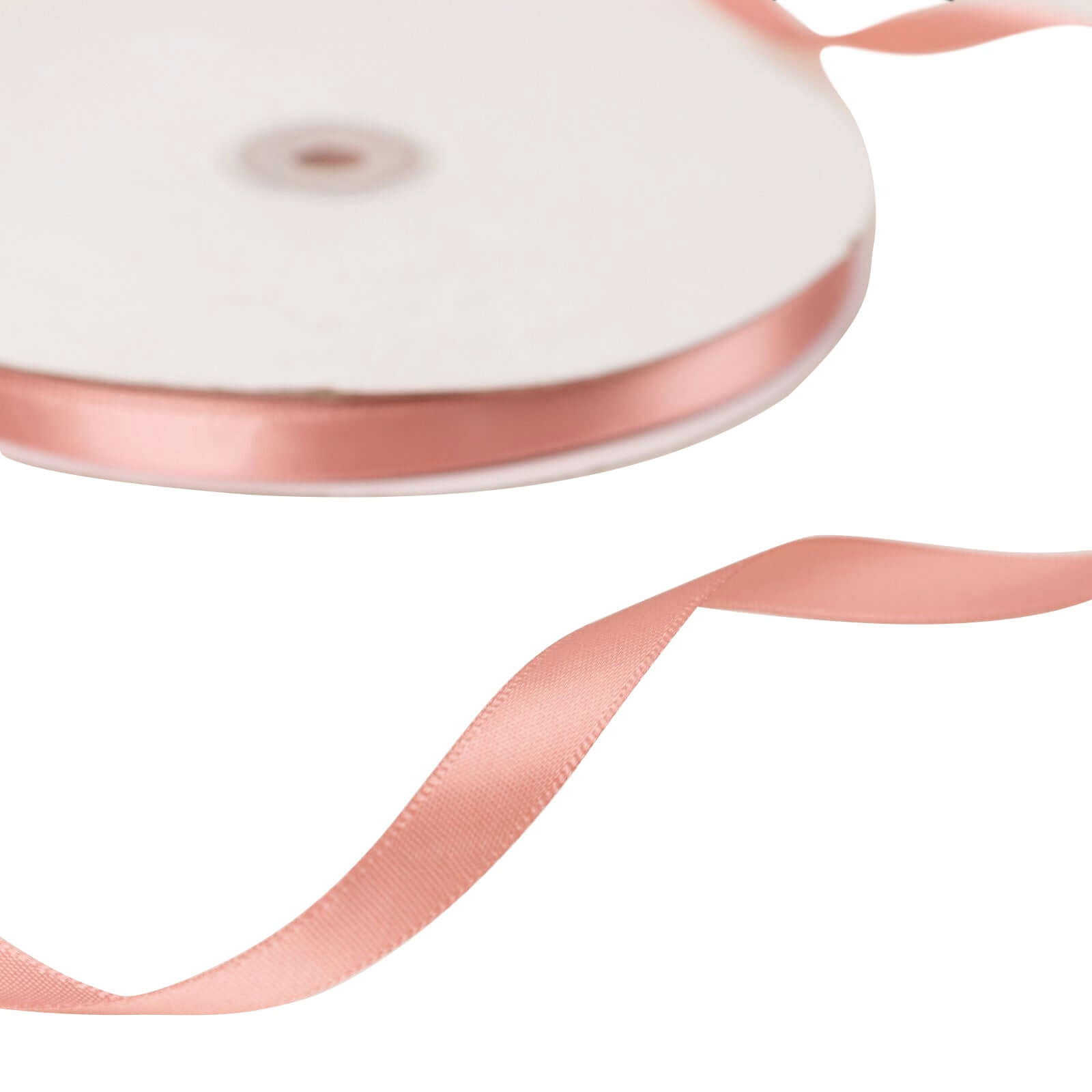 100 Yards 3/8" Dusty Rose Single Face Decorative Satin Ribbon