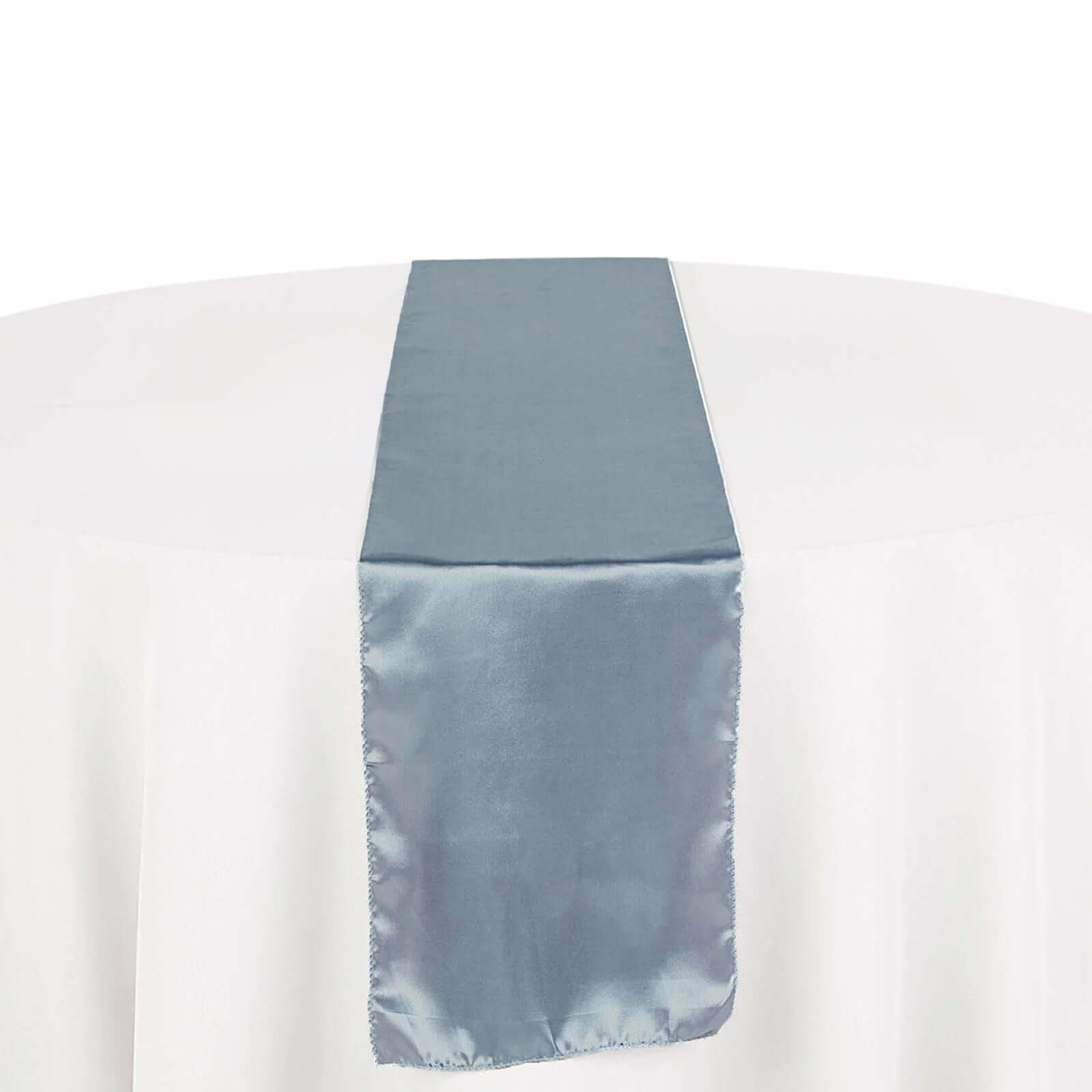 Satin 12"x108" Table Runner Dusty Blue - Stylish Table Linen