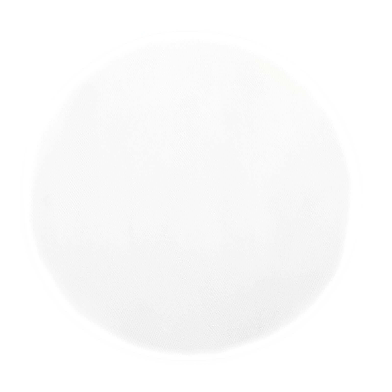 25 Pack 9" White Sheer Nylon Tulle Circles Favor Wrap, DIY Craft Fabric