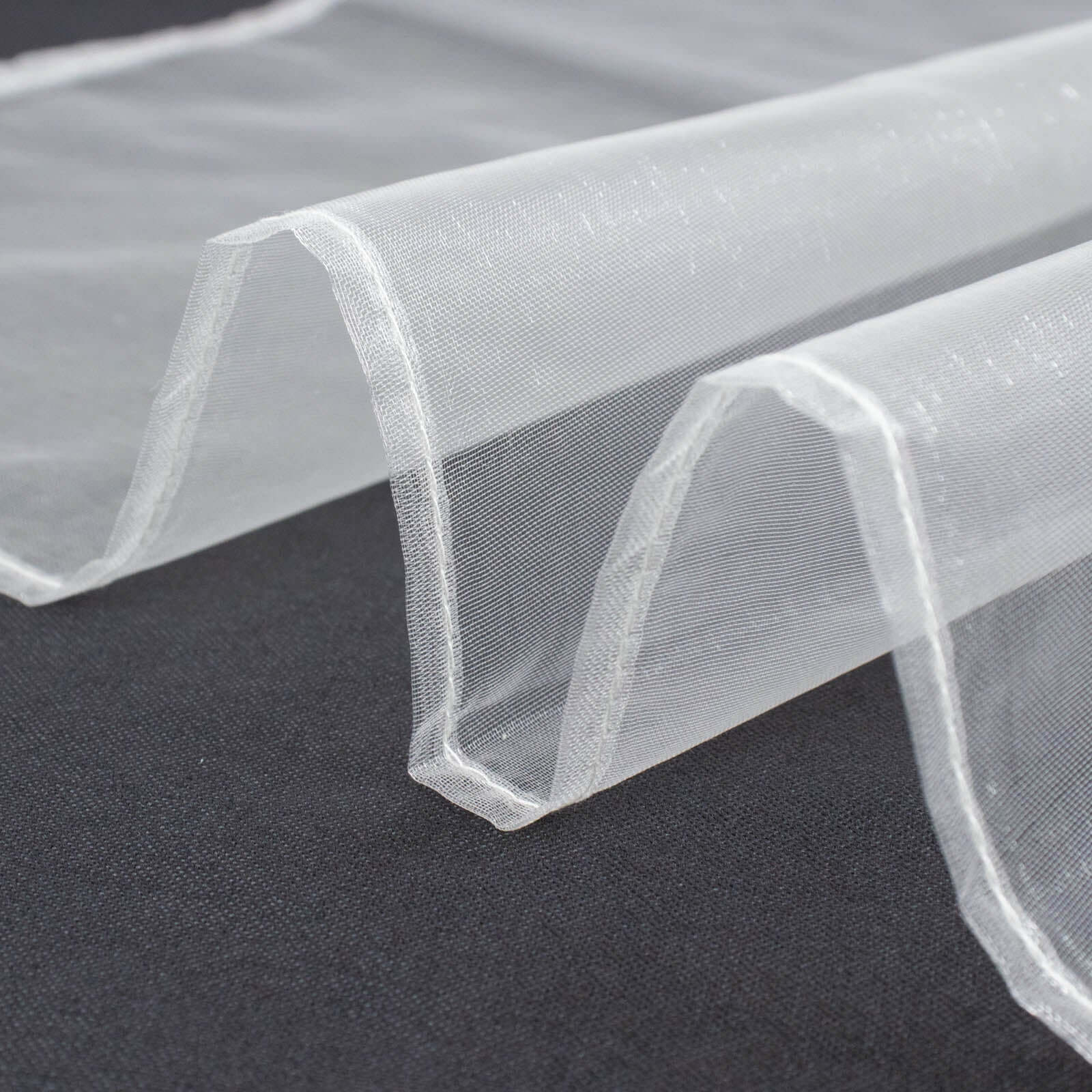 10 Pack Organza 23"x23" Napkins Silver - Sheer Cloth Napkins