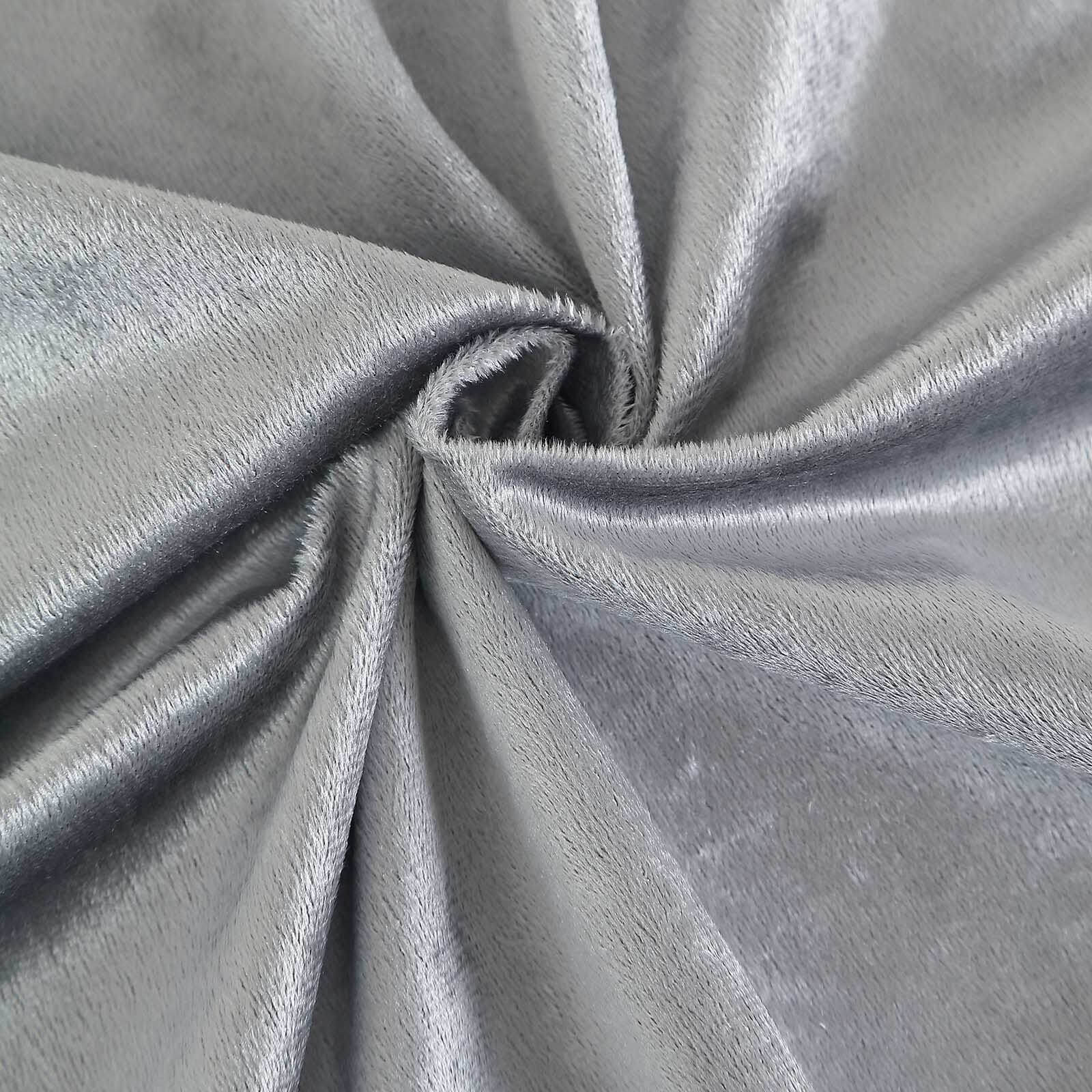 Velvet 72"x72" Table Overlay Square Tablecloth Silver - Premium Soft Finish for Sophisticated Celebrations