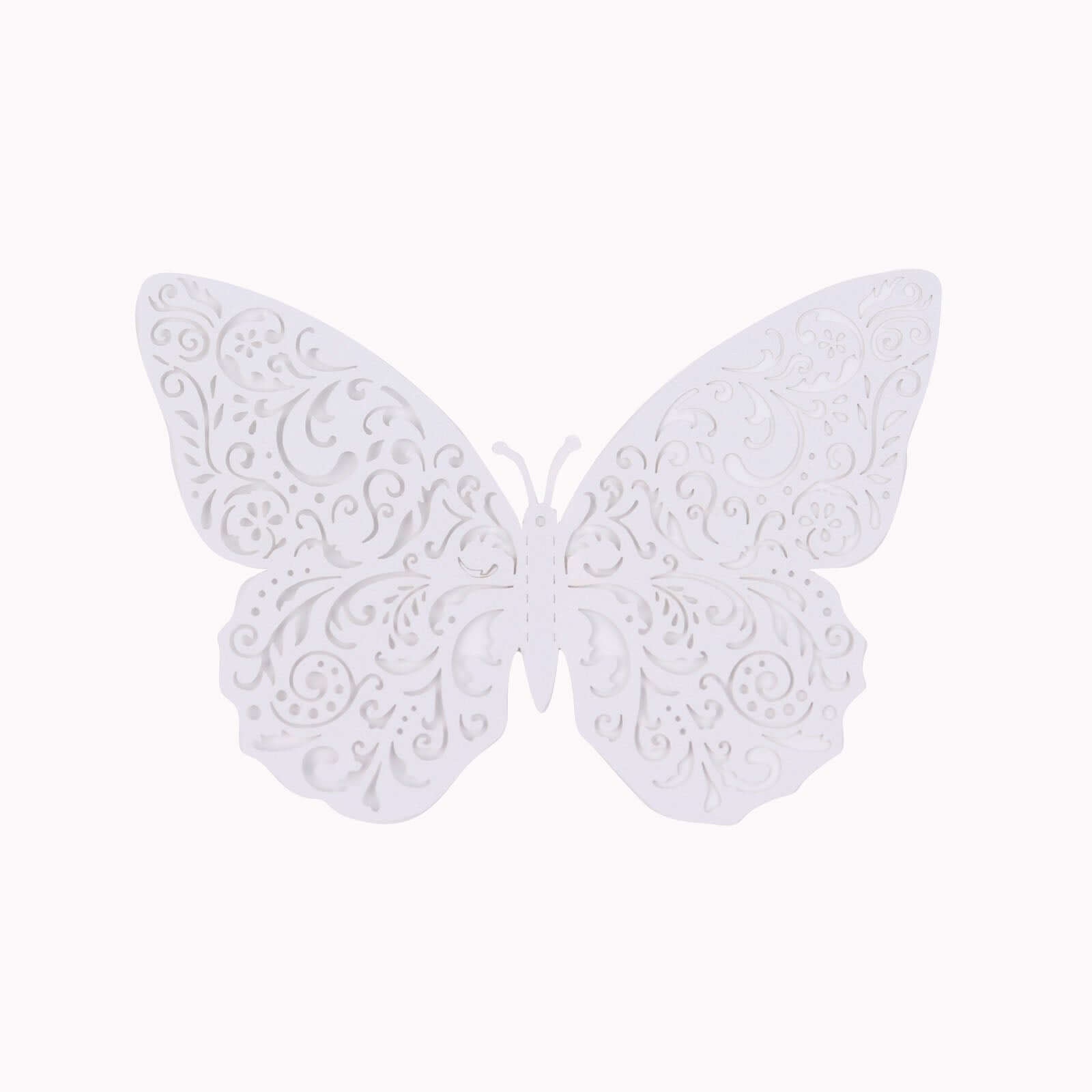 12-Pack 3D Butterfly Wall Decals, DIY Removable Mural Stickers White Cake Decorations Eye-Catching Design
