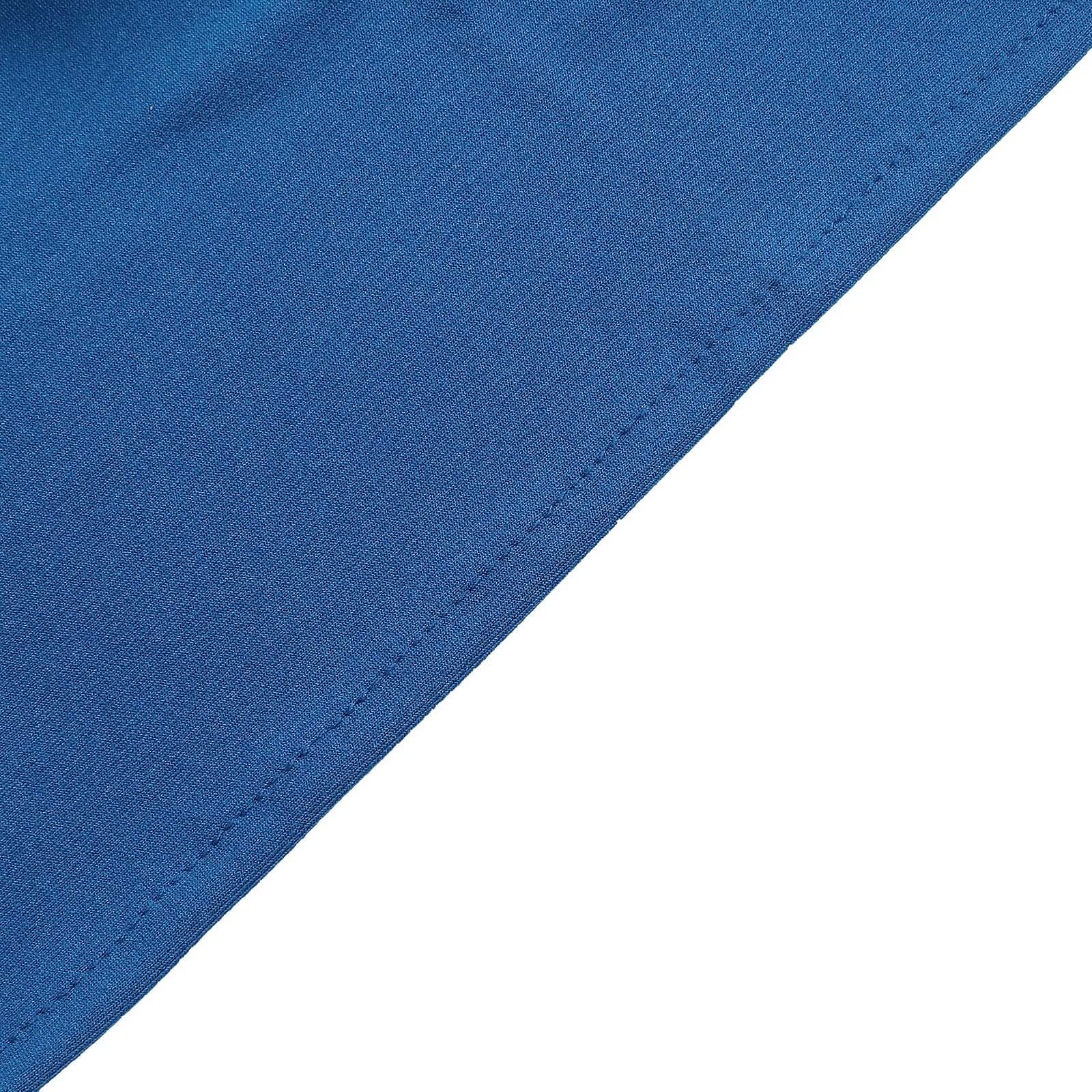 5 Pack Stretch Spandex Chair Sashes Royal Blue - Reusable Chair Bands with Silver Diamond Ring Slide Buckle 5"x14"