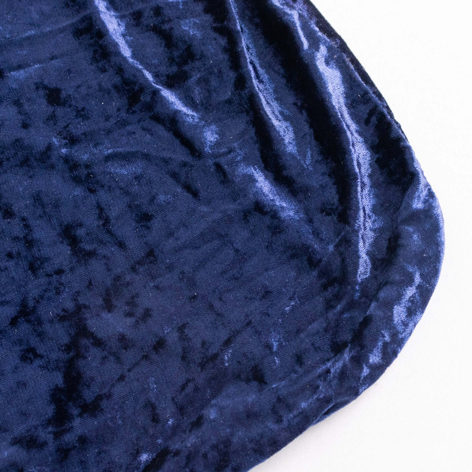 Crushed Velvet Spandex Banquet Chair Cover Fitted Slipcover Navy Blue - Stretch 190GSM Slipcover with Foot Pockets