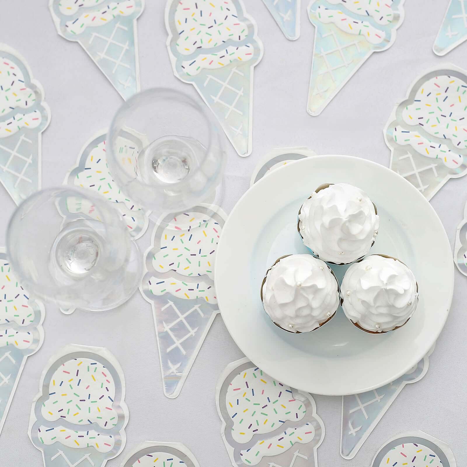 20-Pack Paper Cocktail Napkins with Cone Design - Unique Disposable Napkins for Parties 12"x6"