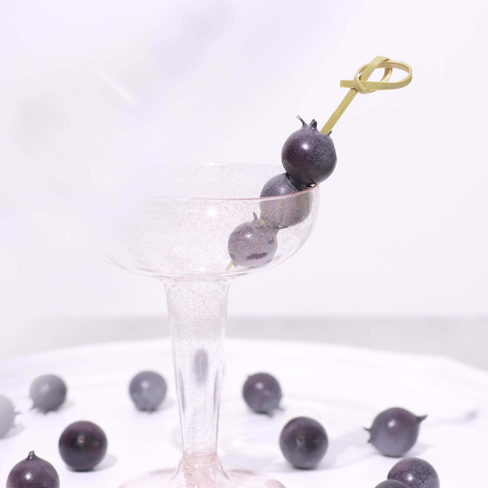 100-Pack Bamboo Skewers Knotted Style - Natural Eco Friendly Wooden Cocktail Picks for Food Display Party Snacks & Outdoor Cooking 3.5"