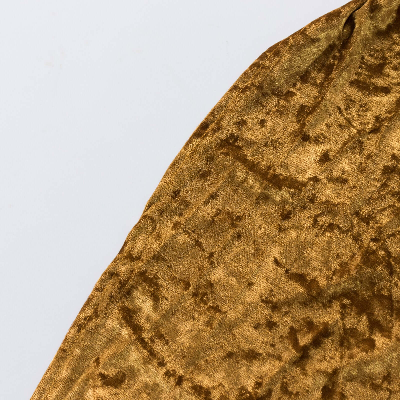 Crushed Velvet Fitted Rectangular 6ft Table Cover Gold - Wrinkle-Free Stretchy Tablecloth