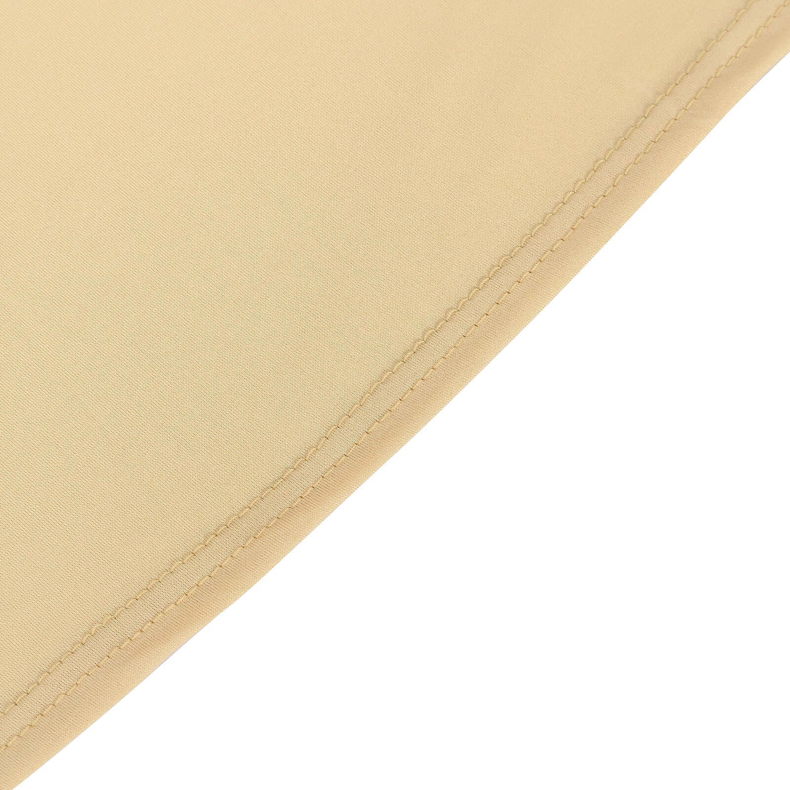 Stretch Spandex 6ft Rectangle Tablecloth Champagne - Durable Form-Fitting Table Cover