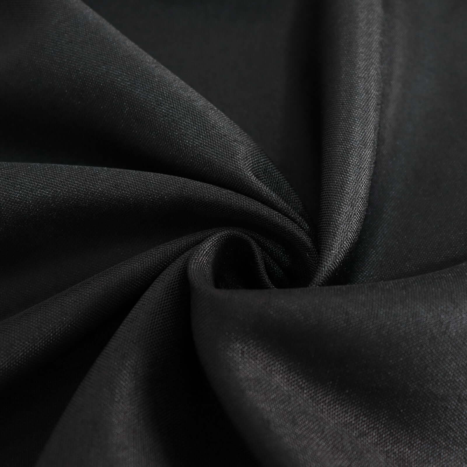 Polyester 60"x126" Rectangle Tablecloth Black - Wrinkle-Resistant Table Cover for Weddings & Parties